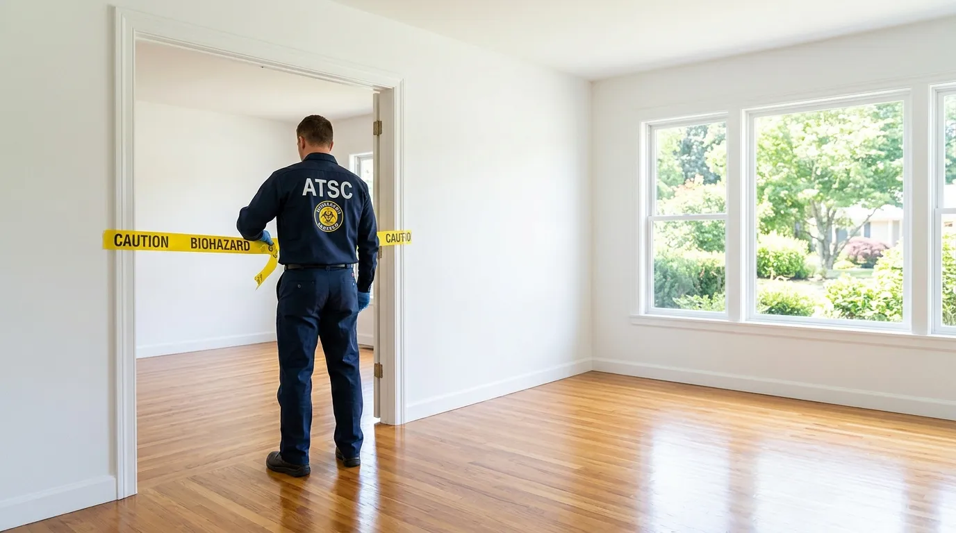 Certified biohazard cleanup crew performing Trauma Scene Cleanup in Cicero